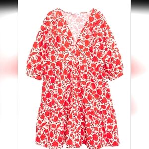 NWT Mango Printed Cotton Button-front Dress